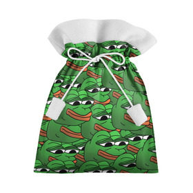 Подарочный 3D мешок с принтом Pepe The Frog в Курске, 100% полиэстер | Размер: 29*39 см | Тематика изображения на принте: frog | meme | memes | pepe | pepe the frog | грустная жабка | лягушка | лягушонок пепе | мем | мемы