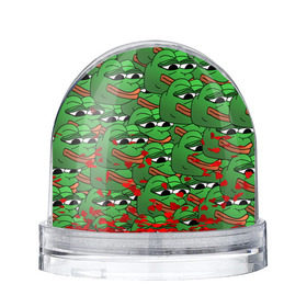 Снежный шар с принтом Pepe The Frog в Курске, Пластик | Изображение внутри шара печатается на глянцевой фотобумаге с двух сторон | frog | meme | memes | pepe | pepe the frog | грустная жабка | лягушка | лягушонок пепе | мем | мемы