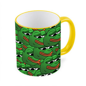Кружка с полной запечаткой с принтом Pepe The Frog в Курске, керамика | ёмкость 330 мл | frog | meme | memes | pepe | pepe the frog | грустная жабка | лягушка | лягушонок пепе | мем | мемы
