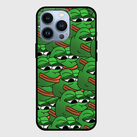 Чехол для iPhone 13 Pro с принтом Pepe The Frog в Курске,  |  | Тематика изображения на принте: frog | meme | memes | pepe | pepe the frog | грустная жабка | лягушка | лягушонок пепе | мем | мемы