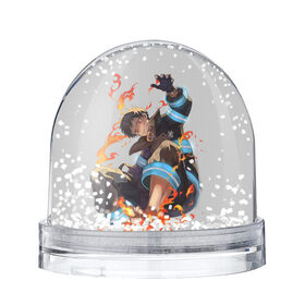 Снежный шар с принтом FireForce в Курске, Пластик | Изображение внутри шара печатается на глянцевой фотобумаге с двух сторон | anime | enenno shouboutai | fireforce | аниме | пламенная бригада пожарных
