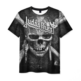 Мужская футболка 3D с принтом Judas Priest в Курске, 100% полиэфир | прямой крой, круглый вырез горловины, длина до линии бедер | breaking the law | judas priest | live | painkiller | гленн типтон | грув | метал | роб хэлфорд | рок | тим оуэнс | хард | хеви
