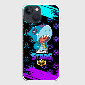 Чехол для iPhone 13 mini с принтом Brawl stars leon shark. в Курске,  |  | bea | bib | brawl stars | crow | el brown | leon | max | nita | sally leon | shark | акула | биа | биби | бравл старс | ворон | игра | леон | макс | нита | оборотень | салли леон | сэлли леон | шарк | эл браун