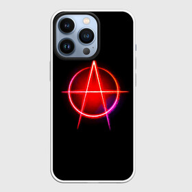 Чехол для iPhone 13 Pro с принтом Анархия в Курске,  |  | art | neon | rock | sons of anarchy | анархия | арт | группа | егор летов | логотип | музыка | неон | панк | панк рок | прикольная | рок | свобода | хаос