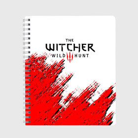 Тетрадь с принтом THE WITCHER в Курске, 100% бумага | 48 листов, плотность листов — 60 г/м2, плотность картонной обложки — 250 г/м2. Листы скреплены сбоку удобной пружинной спиралью. Уголки страниц и обложки скругленные. Цвет линий — светло-серый
 | geralt | the witcher | the witcher wild hunt | witcher | ведьмак | ведьмак 3 | геральт | сериал