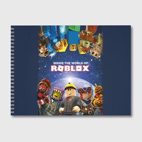 Альбом для рисования с принтом ROBLOX в Курске, 100% бумага
 | матовая бумага, плотность 200 мг. | roblox | игра | компьютерная игра | логотип | онлайн | онлайн игра | роблакс | роблокс