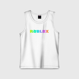 Детская майка хлопок с принтом ROBLOX в Курске,  |  | roblox | игра | компьютерная игра | логотип | онлайн | онлайн игра | роблакс | роблокс