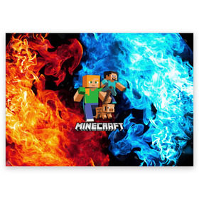 Поздравительная открытка с принтом Minecraft / Майнкрафт в Курске, 100% бумага | плотность бумаги 280 г/м2, матовая, на обратной стороне линовка и место для марки
 | creeper | earth | game | minecraft | minecraft earth | блоки | грифер | игры | квадраты | компьютерная игра | крипер | маинкрафт | майн | майнкравт | майнкрафт
