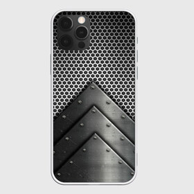 Чехол для iPhone 12 Pro Max с принтом Броня металлическая в Курске, Силикон |  | Тематика изображения на принте: абстракция | броня | геометрия | железо | кольчуга | конус | круги | линии | металл | полосы | сетка | сталь | текстура | треугольник