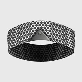 Повязка на голову 3D с принтом Броня металлическая в Курске,  |  | абстракция | броня | геометрия | железо | кольчуга | конус | круги | линии | металл | полосы | сетка | сталь | текстура | треугольник