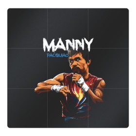 Магнитный плакат 3Х3 с принтом Manny в Курске, Полимерный материал с магнитным слоем | 9 деталей размером 9*9 см | manny pacquiao | pac man | pacquiao | бокс | мэнни пакьяо | пакьяо
