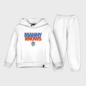 Детский костюм хлопок Oversize с принтом Manny Knows в Курске,  |  | Тематика изображения на принте: manny pacquiao | pac man | pacquiao | бокс | мэнни пакьяо | пакьяо