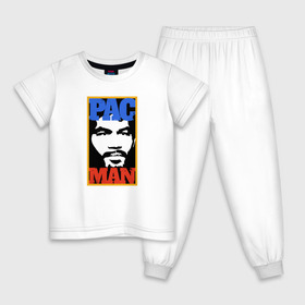 Детская пижама хлопок с принтом Pac Man в Курске, 100% хлопок |  брюки и футболка прямого кроя, без карманов, на брюках мягкая резинка на поясе и по низу штанин
 | manny pacquiao | pac man | pacquiao | бокс | мэнни пакьяо | пакьяо