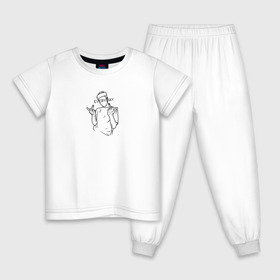 Детская пижама хлопок с принтом Everyday в Курске, 100% хлопок |  брюки и футболка прямого кроя, без карманов, на брюках мягкая резинка на поясе и по низу штанин
 | everyday | you | ежедневность | крутой | минимализм | пацан | показывает | футболка | чб | черно   белая | шапка