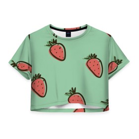 Женская футболка Crop-top 3D с принтом Морковный дождь в Курске, 100% полиэстер | круглая горловина, длина футболки до линии талии, рукава с отворотами | Тематика изображения на принте: 