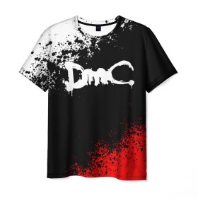 Мужская футболка 3D с принтом DEVIL MAY CRY (DMC) в Курске, 100% полиэфир | прямой крой, круглый вырез горловины, длина до линии бедер | dante | devil may cry | devil may cry 5 | dmc | game | hell | play | sword | ад | данте | игры | меч