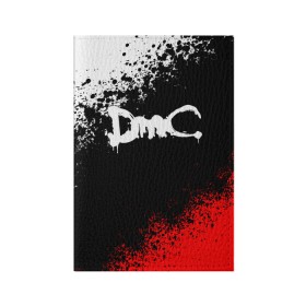 Обложка для паспорта матовая кожа с принтом DEVIL MAY CRY (DMC) в Курске, натуральная матовая кожа | размер 19,3 х 13,7 см; прозрачные пластиковые крепления | Тематика изображения на принте: dante | devil may cry | devil may cry 5 | dmc | game | hell | play | sword | ад | данте | игры | меч