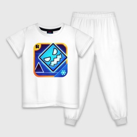 Детская пижама хлопок с принтом Geometry Dash в Курске, 100% хлопок |  брюки и футболка прямого кроя, без карманов, на брюках мягкая резинка на поясе и по низу штанин
 | аркада | платформер