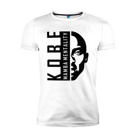 Мужская футболка премиум с принтом Kobe Mamba mentality в Курске, 92% хлопок, 8% лайкра | приталенный силуэт, круглый вырез ворота, длина до линии бедра, короткий рукав | 