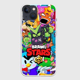 Чехол для iPhone 13 с принтом BRAWL STARS VIRUS 8 BIT в Курске,  |  | 8 bit | 8 бит | bibi | brawl stars | crow | el brown | leon | leon shark | max | mr.p | sally leon | shark | stars | virus | werewolf | акула | биби | вирус | ворон | леон | оборотень | пингвин