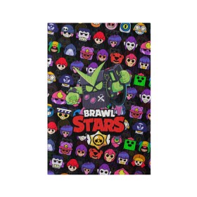 Обложка для паспорта матовая кожа с принтом BRAWL STARS VIRUS 8-BIT в Курске, натуральная матовая кожа | размер 19,3 х 13,7 см; прозрачные пластиковые крепления | 8 bit | 8 бит | bibi | brawl stars | crow | el brown | leon | leon shark | max | mr.p | sally leon | shark | stars | virus | werewolf | акула | биби | вирус | ворон | леон | оборотень | пингвин