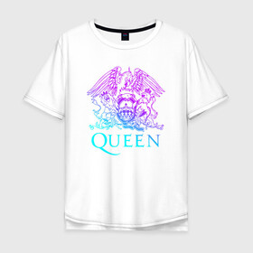 Мужская футболка хлопок Oversize с принтом QUEEN в Курске, 100% хлопок | свободный крой, круглый ворот, “спинка” длиннее передней части | queen | rock | брайан мэи | группа queen | группа квин | джон дикон | квин | королева | король | роджер тейлор | рок | фредди меркьюри