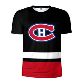 Мужская футболка 3D спортивная с принтом Монреаль Канадиенс в Курске, 100% полиэстер с улучшенными характеристиками | приталенный силуэт, круглая горловина, широкие плечи, сужается к линии бедра | canadiens | hockey | montreal | montreal canadiens | nhl | usa | канадиенс | монреаль | монреаль канадиенс | нхл | спорт | сша | хоккей | шайба