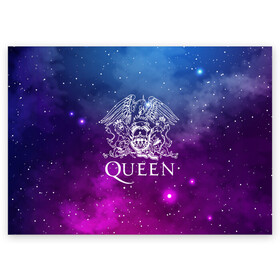 Поздравительная открытка с принтом QUEEN в Курске, 100% бумага | плотность бумаги 280 г/м2, матовая, на обратной стороне линовка и место для марки
 | queen | rock | брайан мэи | группа queen | группа квин | джон дикон | квин | королева | король | роджер тейлор | рок | фредди меркьюри