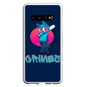 Чехол для Samsung Galaxy S10 с принтом Crimes time в Курске, Силикон | Область печати: задняя сторона чехла, без боковых панелей | Тематика изображения на принте: happy wolf | kiska adventures | mae borowski | night in the woods | коты | кошки | мем | мемы | мэй | мэй боровски | неон | приколы | прикольные надписи | хеппи вульф