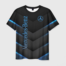 Мужская футболка 3D с принтом Mercedes-Benz в Курске, 100% полиэфир | прямой крой, круглый вырез горловины, длина до линии бедер | amg | benz | cars | drive | mercedes | supercars | амг | бенц | гелендваген | гонки | мерин | мерс | мерседес | обзор | скорость | форма
