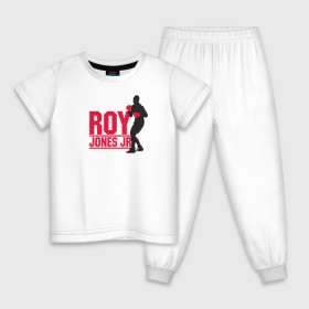 Детская пижама хлопок с принтом Roy Jones Jr. в Курске, 100% хлопок |  брюки и футболка прямого кроя, без карманов, на брюках мягкая резинка на поясе и по низу штанин
 | captain hook | roy jones | roy levesta jones | бокс | капитан хук | рой джонс