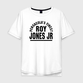 Мужская футболка хлопок Oversize с принтом Roy Jones Jr. в Курске, 100% хлопок | свободный крой, круглый ворот, “спинка” длиннее передней части | captain hook | roy jones | roy levesta jones | бокс | капитан хук | рой джонс