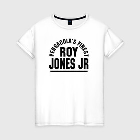 Женская футболка хлопок с принтом Roy Jones Jr. в Курске, 100% хлопок | прямой крой, круглый вырез горловины, длина до линии бедер, слегка спущенное плечо | captain hook | roy jones | roy levesta jones | бокс | капитан хук | рой джонс