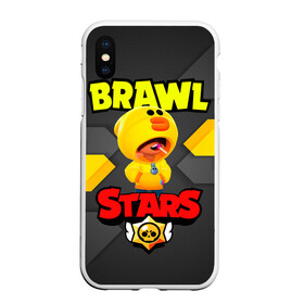 Чехол для iPhone XS Max матовый с принтом BRAWL STARS SALLY LEON в Курске, Силикон | Область печати: задняя сторона чехла, без боковых панелей | 8 | 8bit | bit | brawl | brawlstars | crow | leon | leonskin | max | mr p | sally | virus | бит | бравл | звезды | игра | леон | макс | мультик | пламя | робот | старc | старз