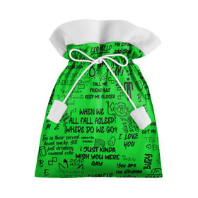 Подарочный 3D мешок с принтом GREEN BILLIE EILISH в Курске, 100% полиэстер | Размер: 29*39 см | bad guy | billie eilish | music | ocean eyes | pop | билли айлиш | билли эйлиш | девушка | музыка