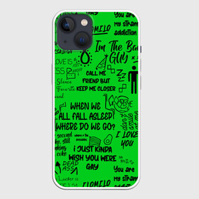 Чехол для iPhone 13 с принтом GREEN BILLIE EILISH в Курске,  |  | bad guy | billie eilish | music | ocean eyes | pop | билли айлиш | билли эйлиш | девушка | музыка