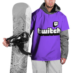 Накидка на куртку 3D с принтом Twitch в Курске, 100% полиэстер |  | twich | twitch | twitch logo | twitch tv | твитч | твитч тв | твич | твич тв