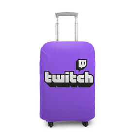 Чехол для чемодана 3D с принтом Twitch в Курске, 86% полиэфир, 14% спандекс | двустороннее нанесение принта, прорези для ручек и колес | twich | twitch | twitch logo | twitch tv | твитч | твитч тв | твич | твич тв