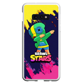 Чехол для Samsung S10E с принтом Brawl Stars Leon Dab в Курске, Силикон | Область печати: задняя сторона чехла, без боковых панелей | Тематика изображения на принте: brawl | computer | dab | dance | game | gesture | hero | leon | main | moba | stars | герой | главный | даб | драки | жест | звезды | игра | компьютерная | лев | моба | танец