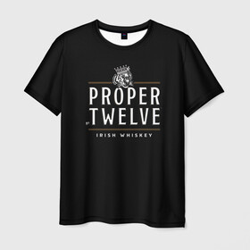 Мужская футболка 3D с принтом Conor McGregor (Proper Twelve) в Курске, 100% полиэфир | прямой крой, круглый вырез горловины, длина до линии бедер | conor | conor mcgregor | proper twelve | ufc | whiskey | виски | пропер твелв | юфс