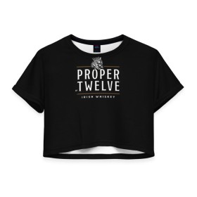 Женская футболка Crop-top 3D с принтом Conor McGregor (Proper Twelve) в Курске, 100% полиэстер | круглая горловина, длина футболки до линии талии, рукава с отворотами | 