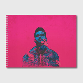 Альбом для рисования с принтом The Weeknd в Курске, 100% бумага
 | матовая бумага, плотность 200 мг. | blinding lights | heartless | starboy | the weekend | уикенд