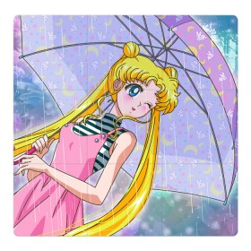 Магнитный плакат 3Х3 с принтом Sailor Moon в Курске, Полимерный материал с магнитным слоем | 9 деталей размером 9*9 см | baby | bunny | girl | like | pink | sailormoon | usagi | вода капли | воин | волосы | глаза | девушка | дождь | зайчик | зонтик | котик | кролик | лето | луна | малышка | матроска | небо | облака | природа | радуга | розовый