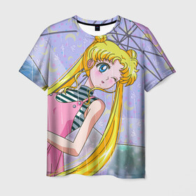 Мужская футболка 3D с принтом Sailor Moon в Курске, 100% полиэфир | прямой крой, круглый вырез горловины, длина до линии бедер | baby | bunny | girl | like | pink | sailormoon | usagi | вода капли | воин | волосы | глаза | девушка | дождь | зайчик | зонтик | котик | кролик | лето | луна | малышка | матроска | небо | облака | природа | радуга | розовый