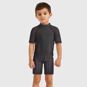 Детский купальный костюм 3D с принтом Фиолетовое пламя в Курске, Полиэстер 85%, Спандекс 15% | застежка на молнии на спине | абстрактное | абстрактный | арт | кусты | пламя | полосы | узор | узоры
