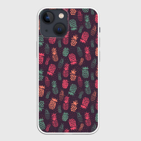 Чехол для iPhone 13 mini с принтом Ананасовый экспресс в Курске,  |  | Тематика изображения на принте: ананас | ананасы | арт | паттерн | фрукты. ягоды