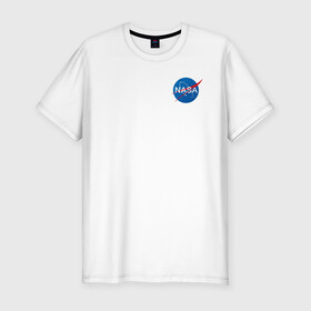 Мужская футболка хлопок Slim с принтом NASA в Курске, 92% хлопок, 8% лайкра | приталенный силуэт, круглый вырез ворота, длина до линии бедра, короткий рукав | galaxy | maven | nasa | space | space company | star | астрономия | галактика | джемини | дискавери | звезды | космическая компания | космос | кьюриос | меркурий | наса | скайлэб | спейс шаттл | шаттл