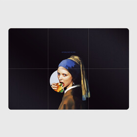 Магнитный плакат 3Х2 с принтом Het meisje met de parel в Курске, Полимерный материал с магнитным слоем | 6 деталей размером 9*9 см | бургер | девушка с жемчужиной | девушка с жемчужной серёжкой | картина | мара | руни мара | серёжка | ян вермеер
