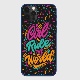 Чехол для iPhone 12 Pro Max с принтом Girl rule the world в Курске, Силикон |  | Тематика изображения на принте: 8 марта | fem | feminism | feminist | девочки | девушки | женщины | феминизм | феминист | фемистка