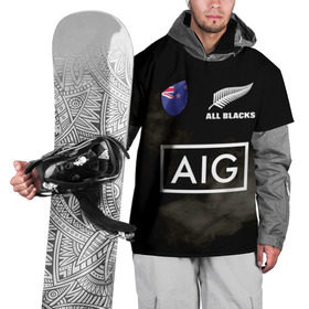 Накидка на куртку 3D с принтом ALL BLACKS в Курске, 100% полиэстер |  | all blacks | new zealandd | rugby | новая зеландия | олл блэкс | регби | хака